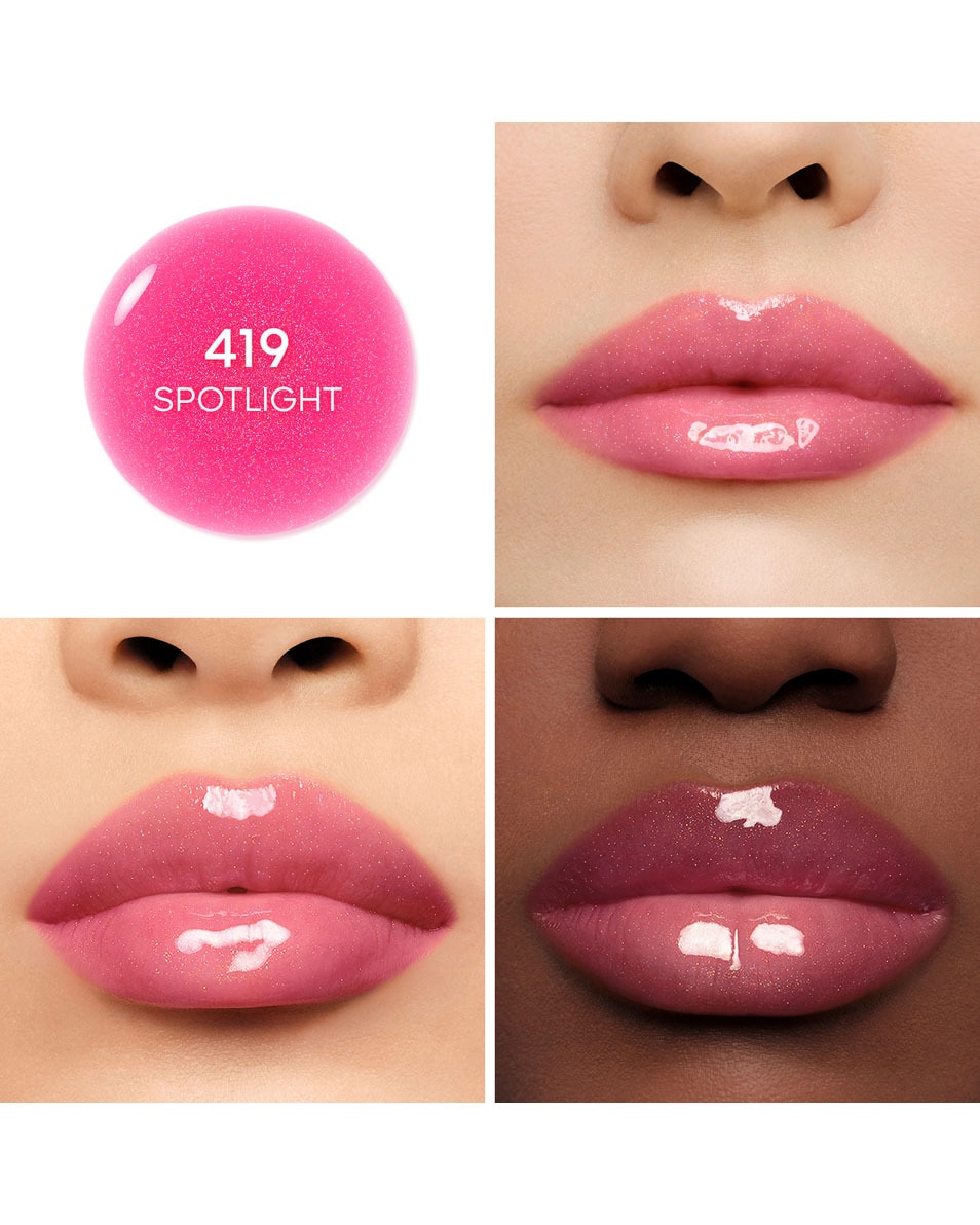GUERLAIN KISS KISS Bee Glow Oil Huile à lèvres teintée au miel 92% d’origine naturelle 419 SPOTLIGHT 4
