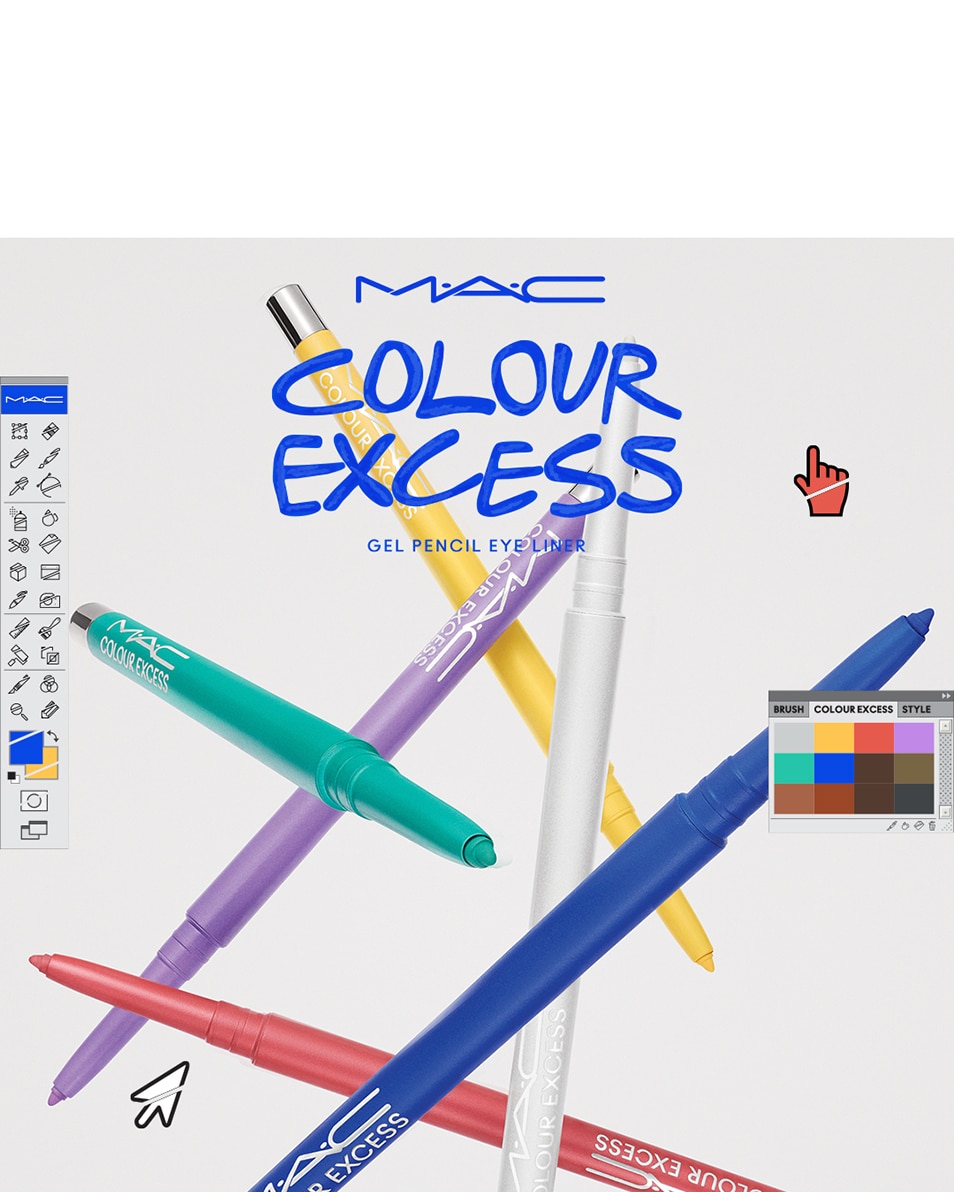 M.A.C COLOUR EXCESS GEL PENCIL EYELINER CRAYON YEUX WATERPROOF- LONGUE TENUE DE 24H Nudge Nudge, Ink Ink 5