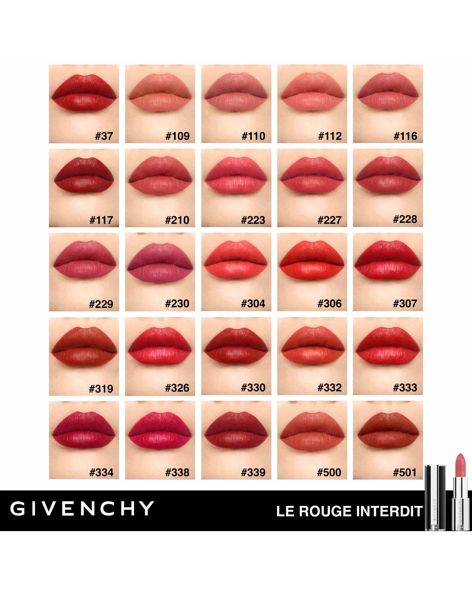 GIVENCHY COSMETICS LE ROUGE INTERDIT INTENSE SILK FINI SOYEUX & COULEUR LUMINEUSE 334 GRENAT VOLONTAIRE 4