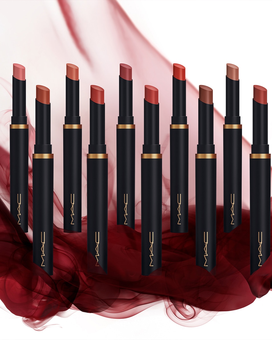 M.A.C POWDER KISS VELVET BLUR SLIM STICK ROUGE A LEVRES MAT HYDRATANT - TENUE LONGUE DUREE 12H Devoted To Chili 5