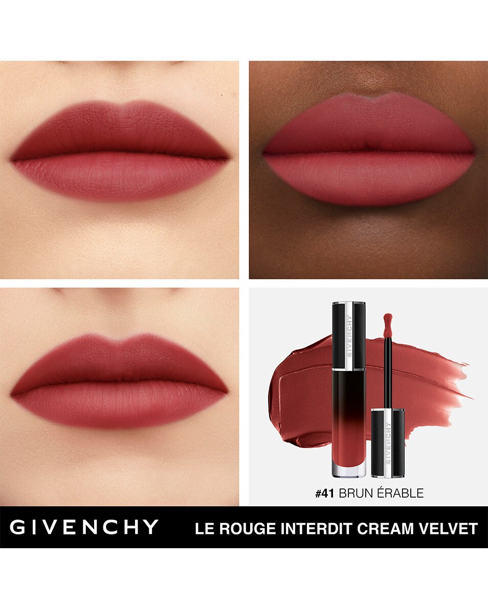 GIVENCHY COSMETICS LE ROUGE INTERDIT CREAM VELVET MATITÉ CRÉMEUSE - COULEUR LONGUE DURÉE Brun Erable 4