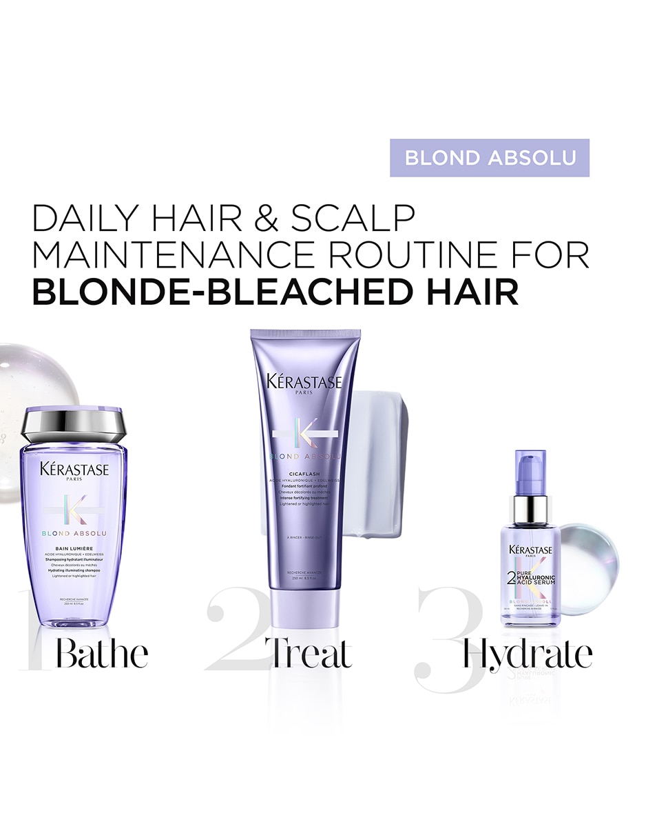 KÉRASTASE BLOND ABSOLU GECONCENTREERD SERUM 2% HYALURONZUUR SÉRUM RÉPARATEUR POUR LE CUIR CHEVELU ET LES CHEVEUX BLONDS 50 ML 5