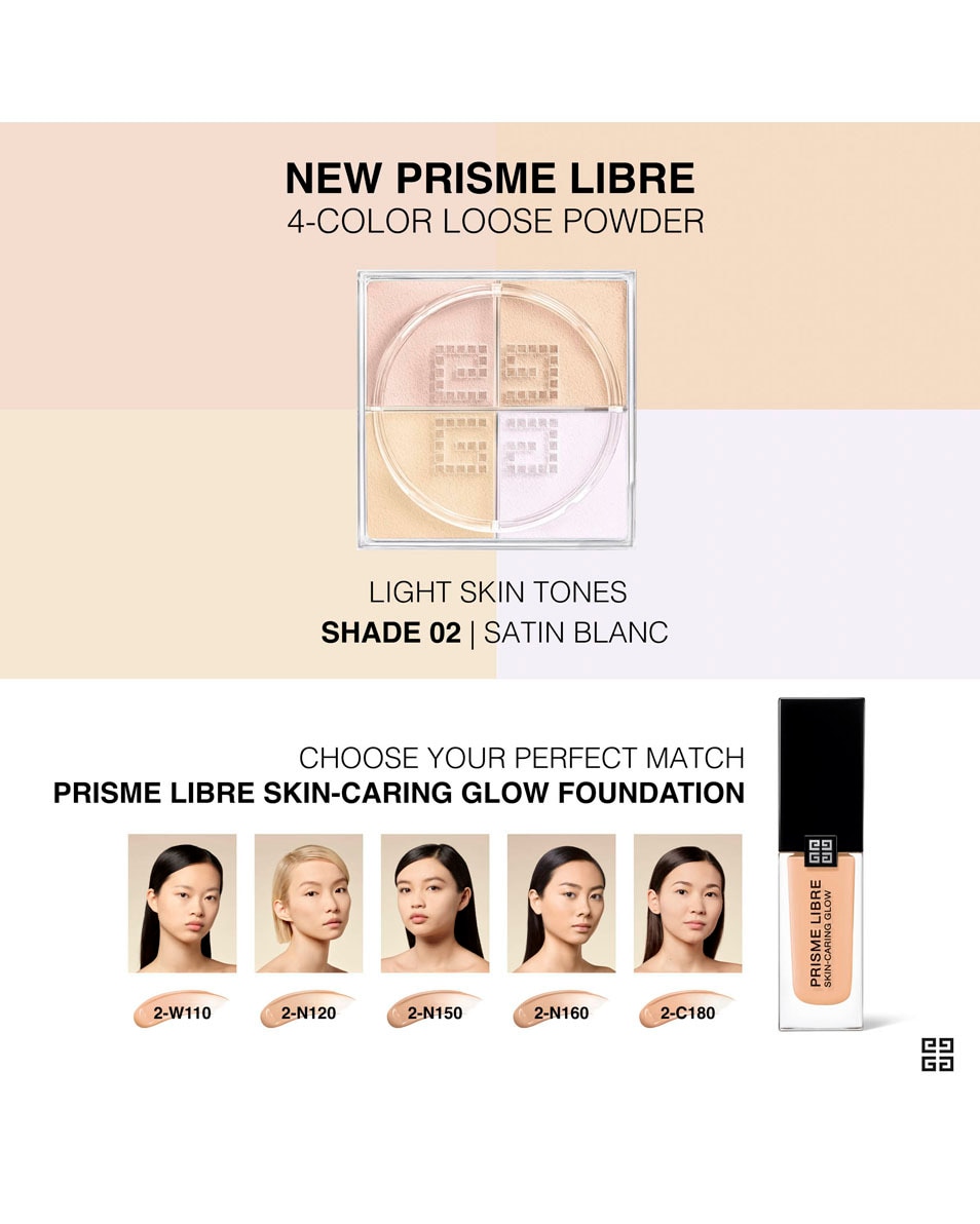 GIVENCHY COSMETICS PRISME LIBRE POUDRE LIBRE MATITÉ & ÉCLAT RÉHAUSSÉ SATIN BLANC 5