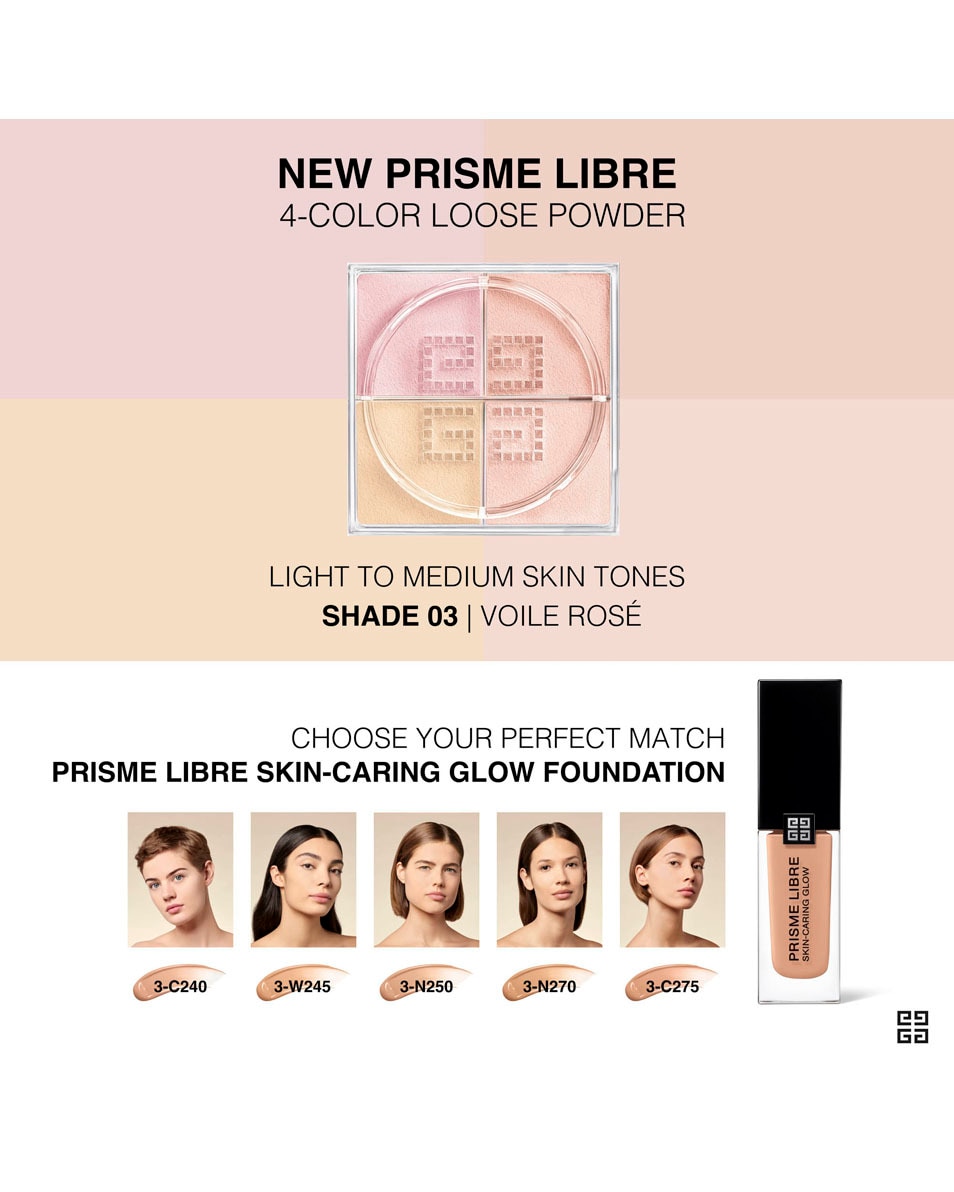 GIVENCHY COSMETICS PRISME LIBRE POUDRE LIBRE MATITÉ & ÉCLAT RÉHAUSSÉ VOILE ROSÉ 5