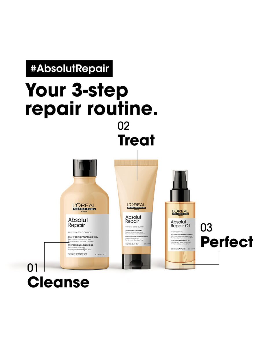 L'OREAL PROFESSIONNEL Absolut Repair Gold Après-shampooing pour cheveux abîmés 200 ML 5