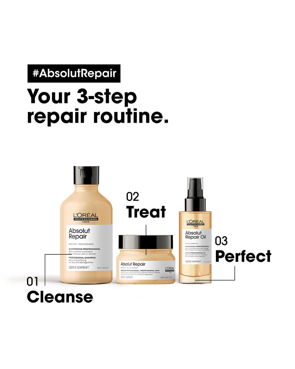 L'OREAL PROFESSIONNEL Absolut Repair Gold Masque pour cheveux secs et abîmés 250 ML 5