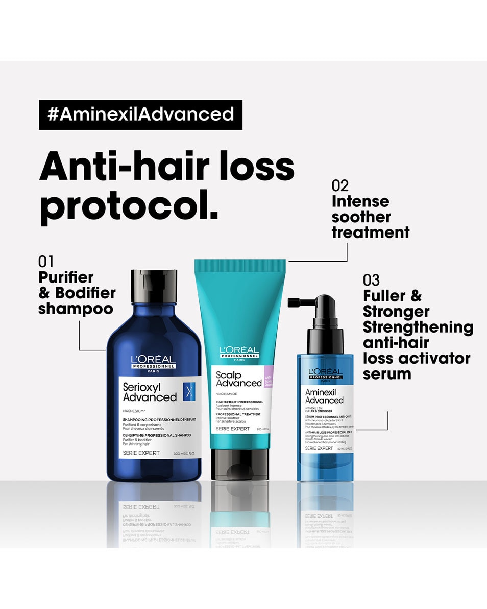 L'OREAL PROFESSIONNEL Scalp Advanced Shampooing purifiant pour cheveux clairsemés 300 ML 5