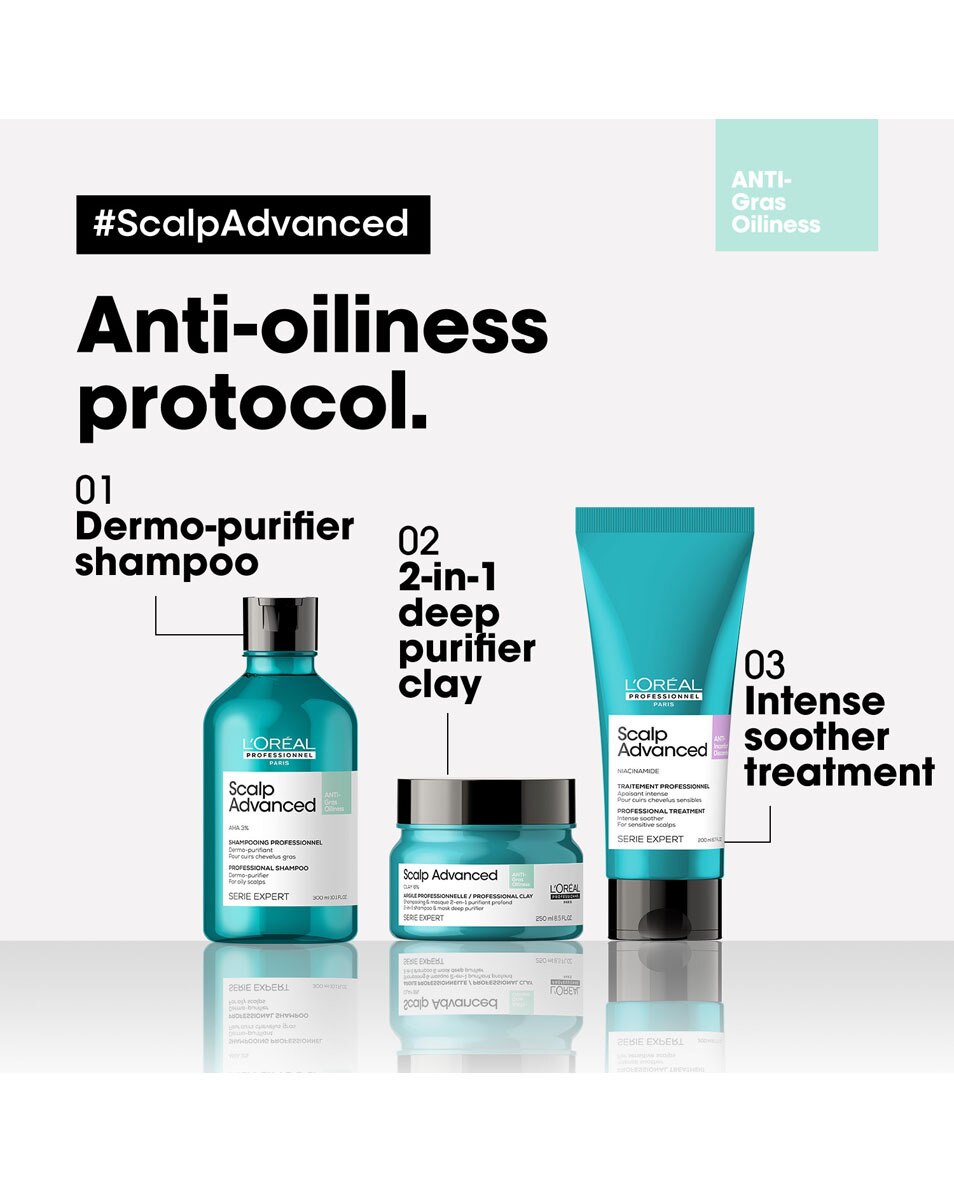 Shampooing dermo-purifiant anti-sébum