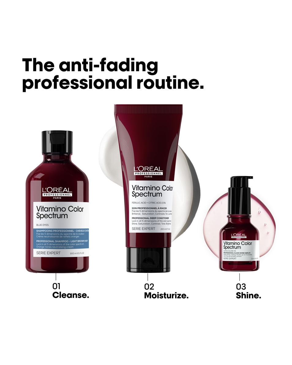 L'OREAL PROFESSIONNEL Vitamino Color Spectrum Shampooing Bleu - Pour cheveux châtains clairs 300 ML 5