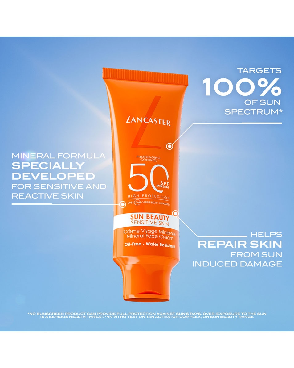 Sensitive Skin Crème Visage Minérale SPF50