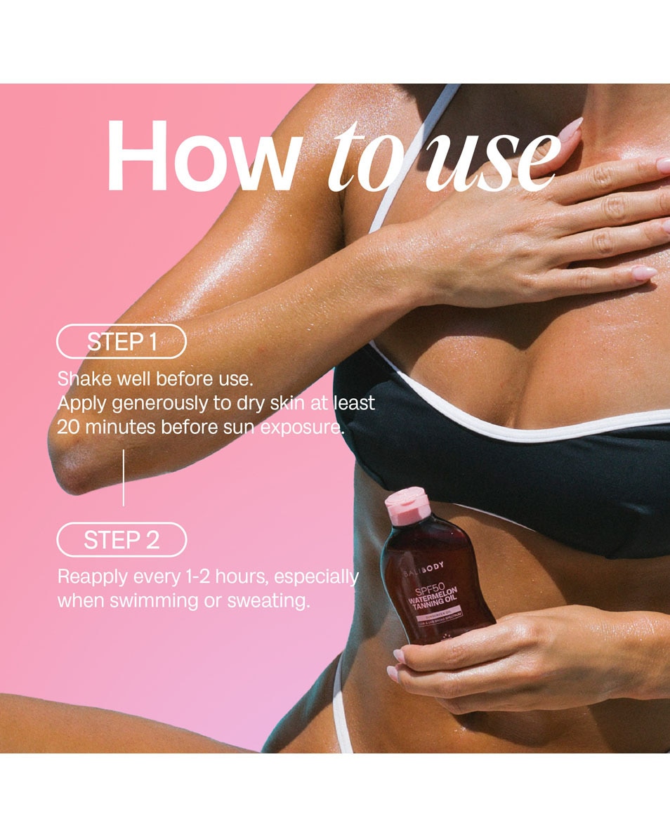 BALI BODY Watermelon Sunscreen Oil Huile solaire à la pastèque SPF 50 100 ML 5