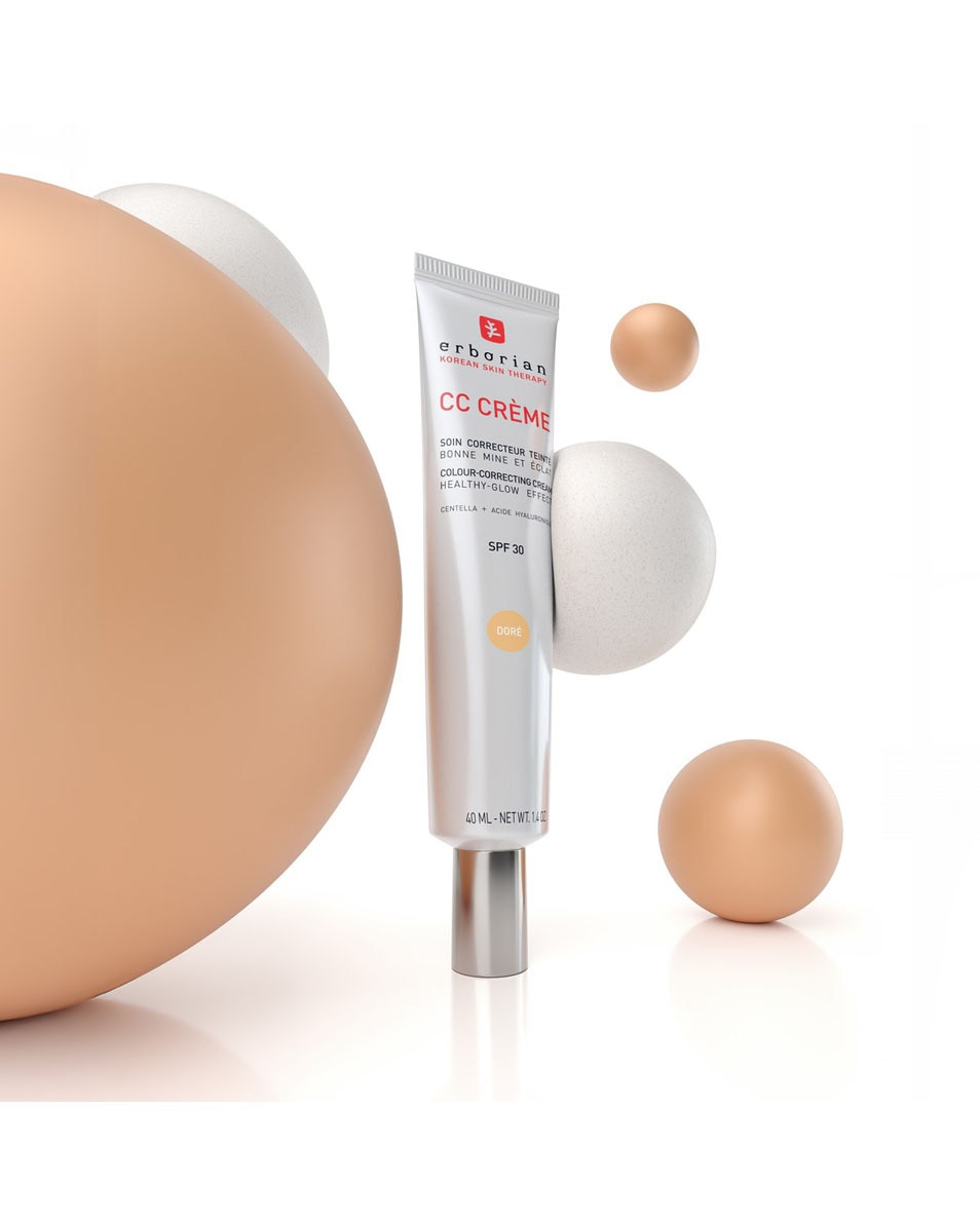 ERBORIAN Cc crème Soin correcteur teinté - bonne mine et éclat DORE 4