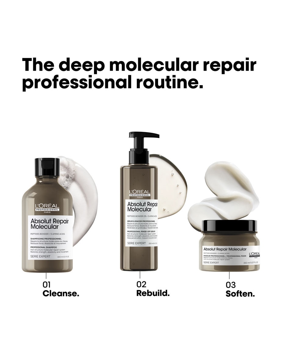 L'OREAL PROFESSIONNEL Absolut Repair Molecular Masque À rincer - pour cheveux très abîmés 150 ML 5
