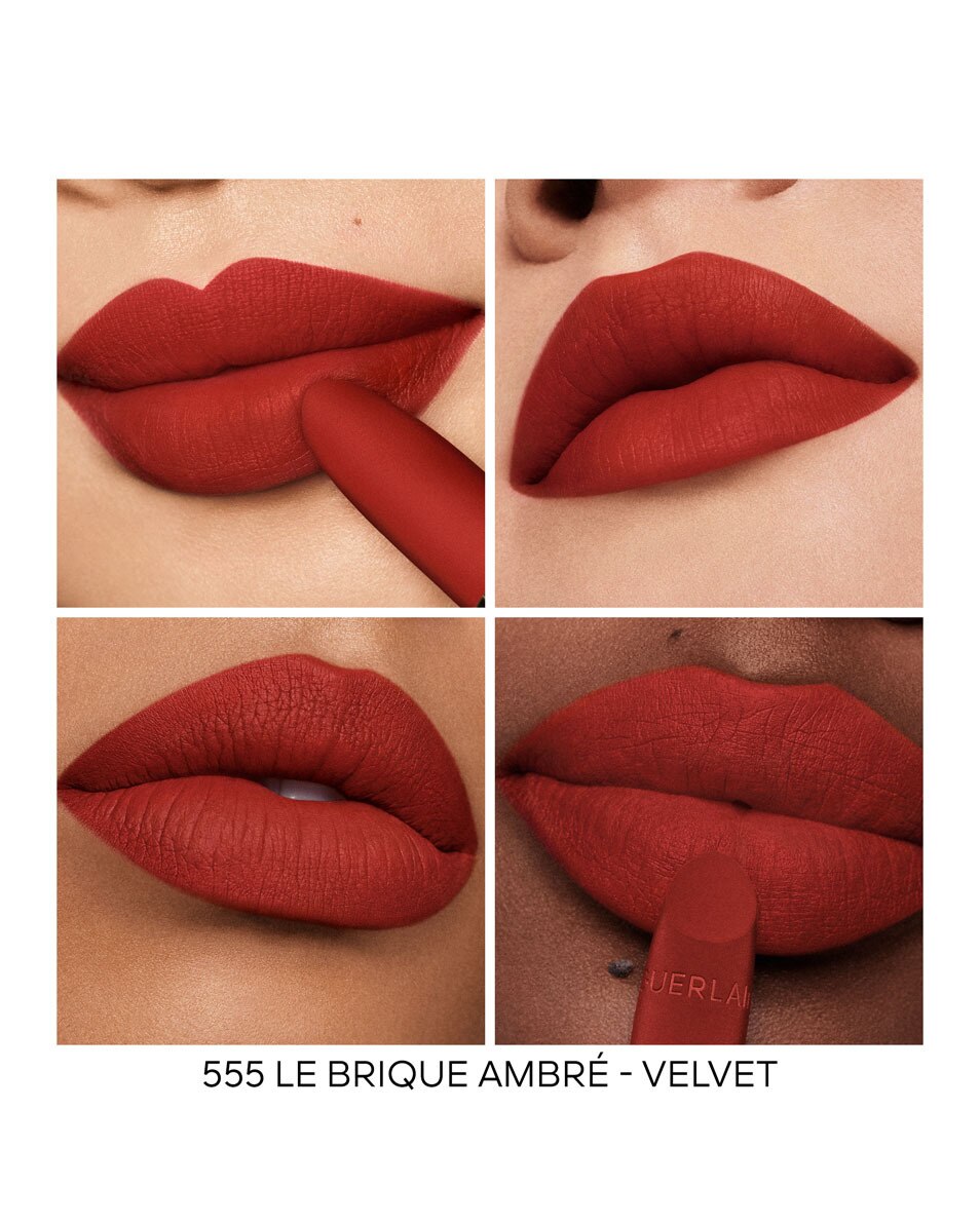 GUERLAIN ROUGE G La recharge - Le rouge à lèvres soin personnalisable 555 LE BRIQUE AMBRÉ – VELVET 5