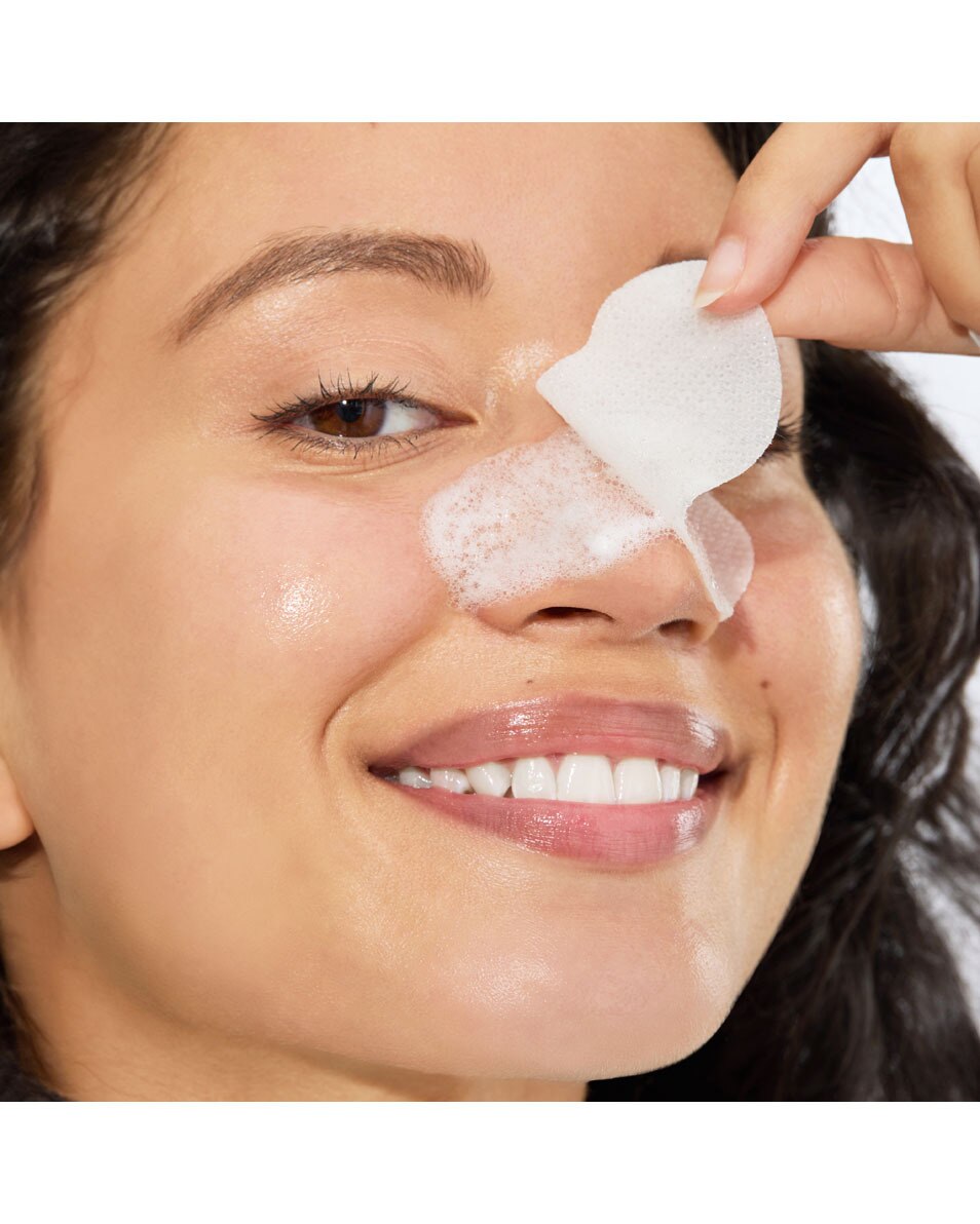 Bandes 2 en 1 de nettoyage en profondeur pour les pores nettoyant moussant et exfoliants AHA