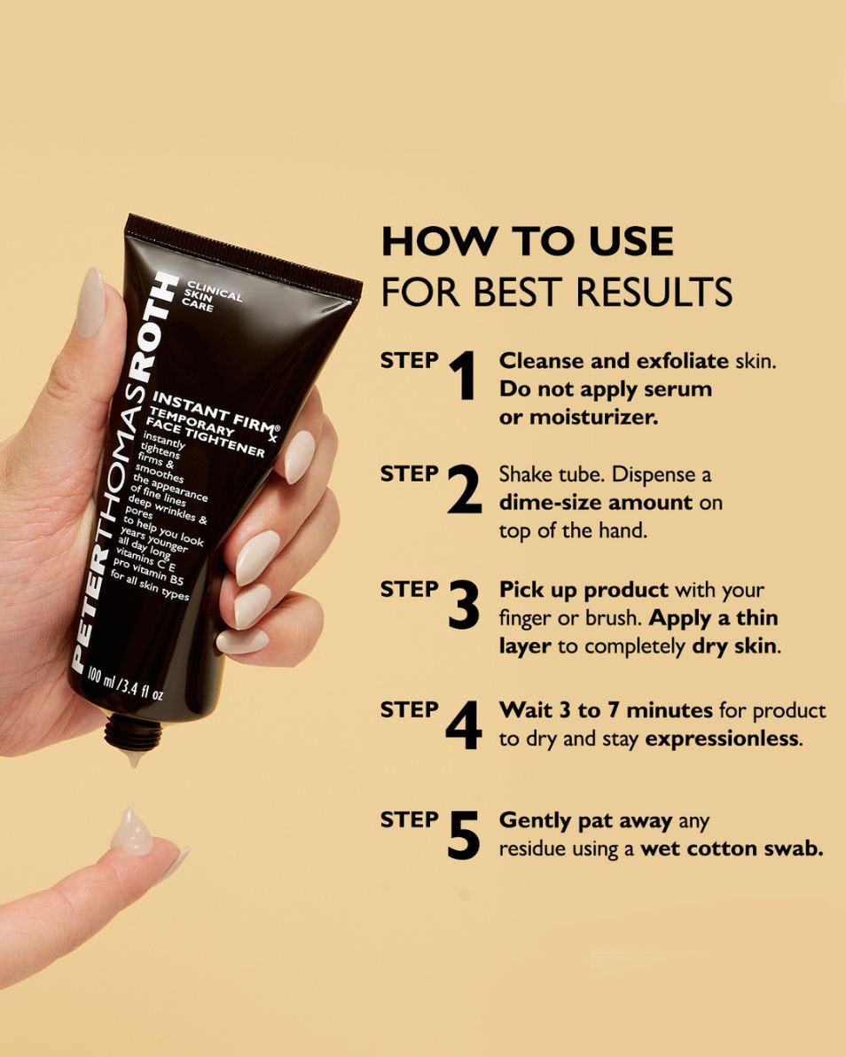 Gel raffermissant temporaire pour le visage