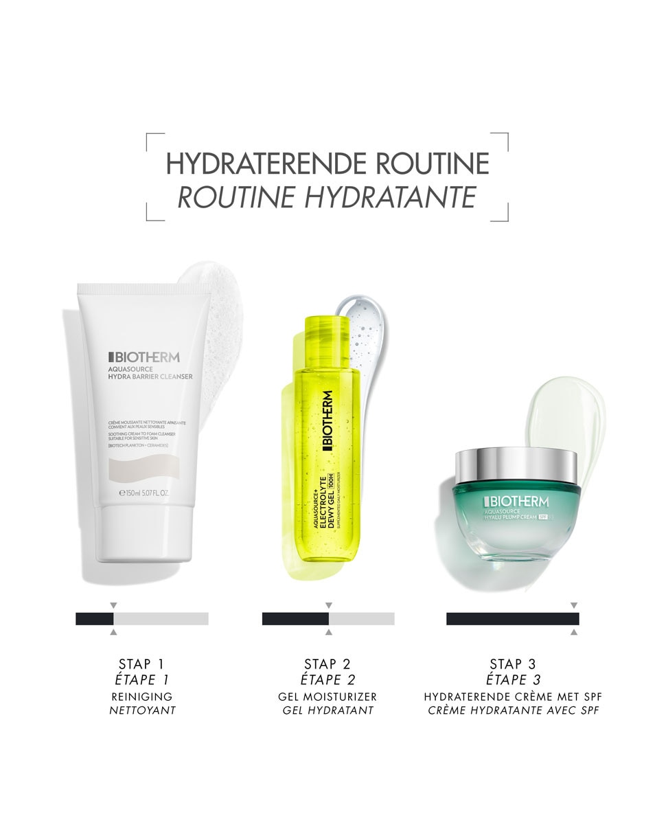 BIOTHERM Aquasource Hyalu Plump Crème SPF30 - Hydratation longue durée et haute protection UV - Enrichie en Duo d'Acide Hyaluronique 50 ML 5