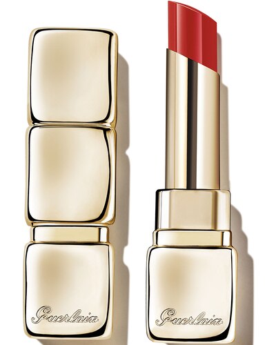 GUERLAIN KISSKISS SHINE BLOOM ROUGE BRILLANT 95% D'INGRÉDIENTS D'ORIGINE NATURELLE 709 PETAL RED
