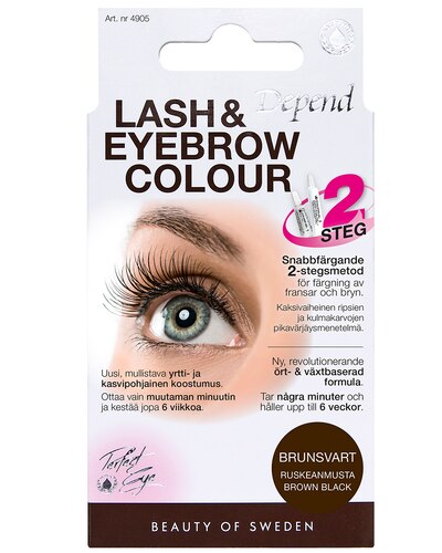 DEPEND EYE LASH & EYEBROW COLOUR COULEUR DES CILS ET DES SOURCILS Brown Black