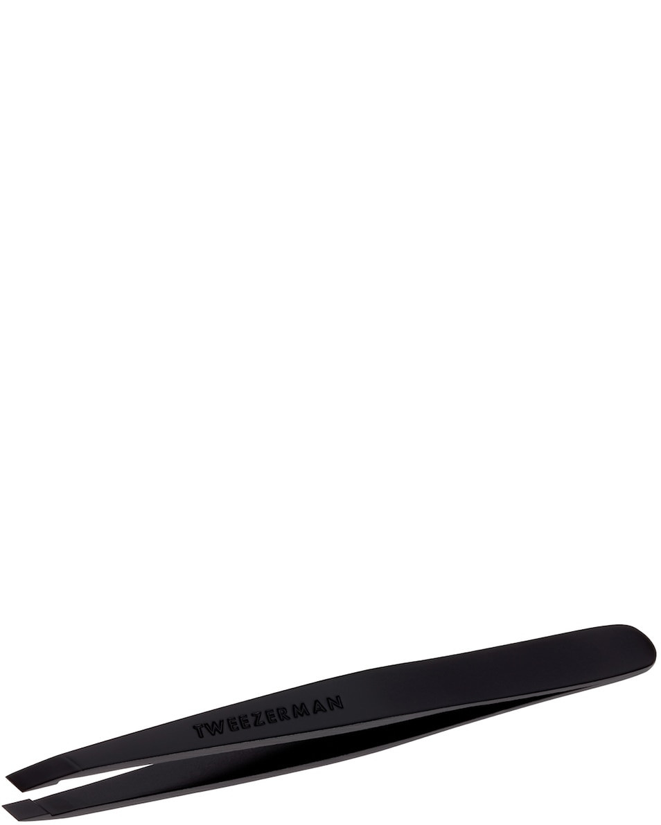 TWEEZERMAN SLANT TWEEZER BLACK MATTE PINCE À ÉPILER OBLIQUE NOIR MAT 1 ST