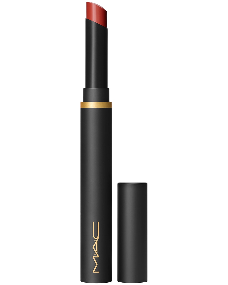 M.A.C POWDER KISS VELVET BLUR SLIM STICK ROUGE A LEVRES MAT HYDRATANT - TENUE LONGUE DUREE 12H Devoted To Chili