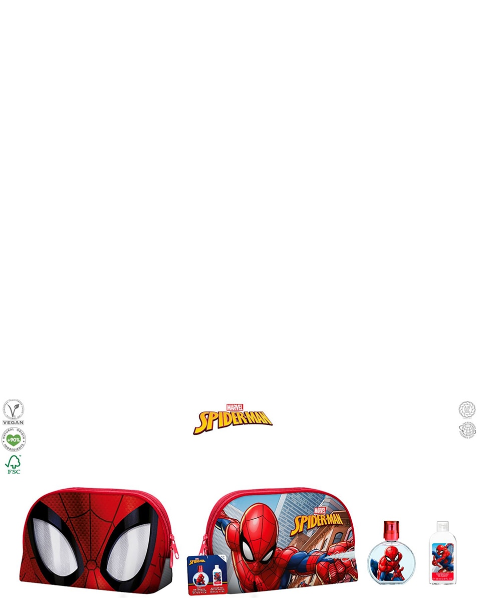 DISNEY SPIDERMAN TOILET BAG EAU DE TOILETTE + SHOWER GEL 3 ST