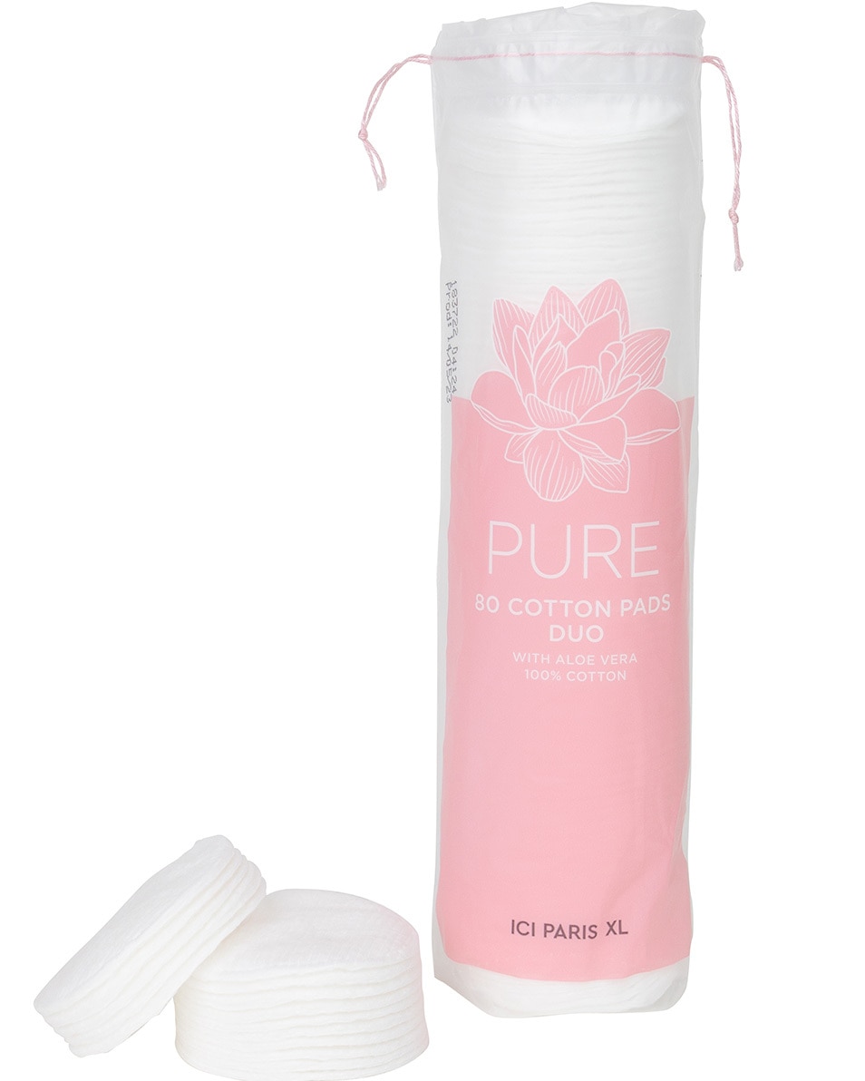 ICI PARIS XL PURE COTONS À DÉMAQUILLER DUO AVEC ALOE VERA 100% COTON/ 1 X 80 80 ST