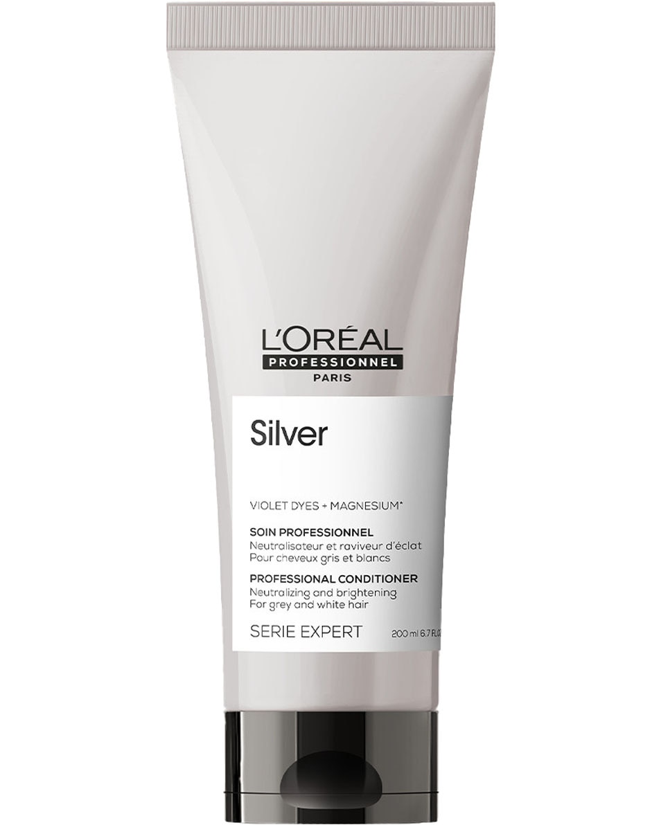 L'OREAL PROFESSIONNEL Silver Après-shampooing pour cheveux gris, blancs ou blond clair 200 ML