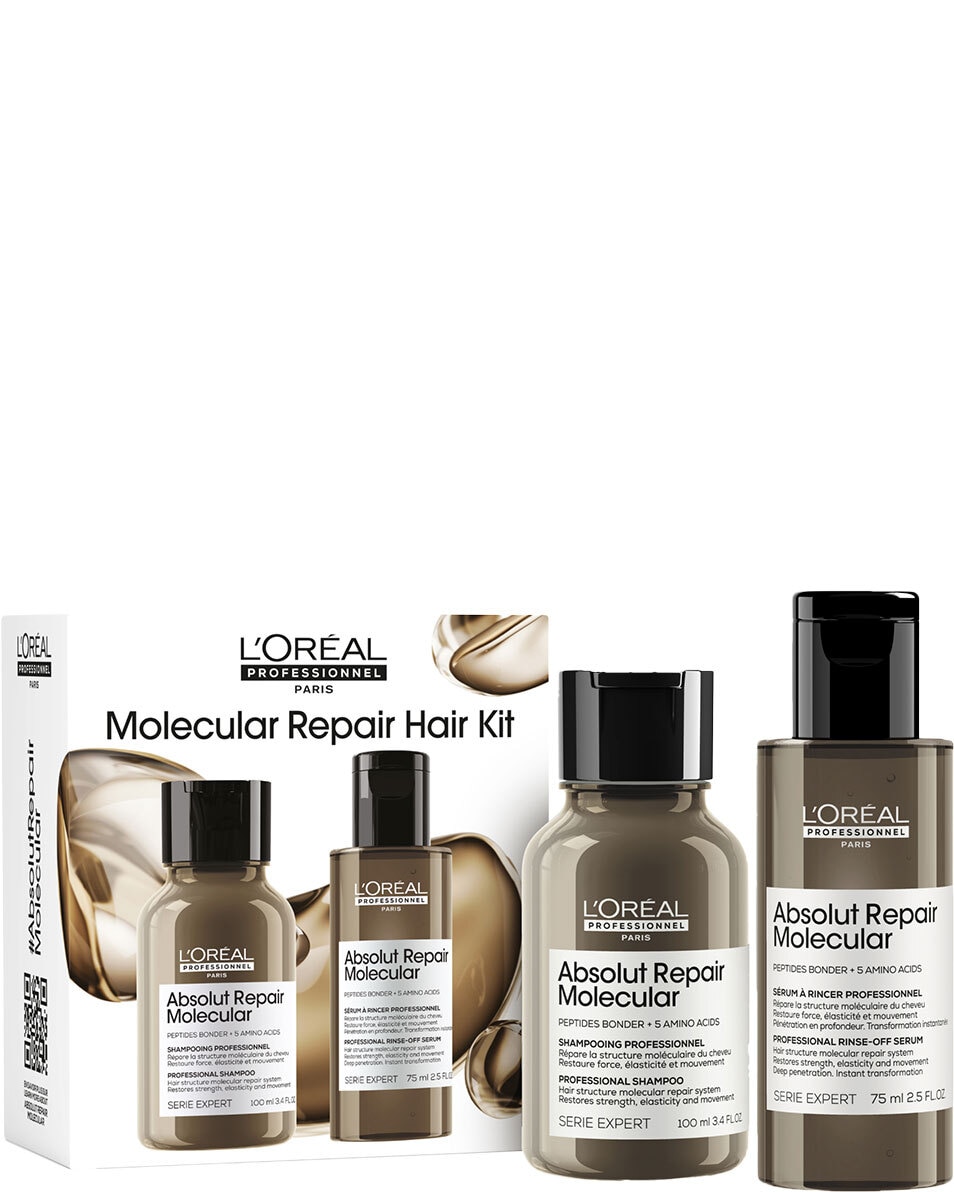 L'OREAL PROFESSIONNEL Absolut Repair Molecular Hair Repair Discovery Duo Set Shampooing et sérum à rincer 2 ST