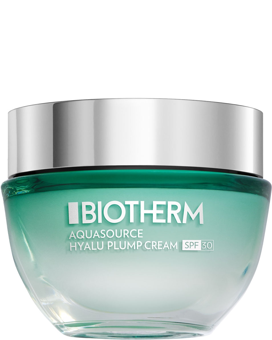 BIOTHERM Aquasource Hyalu Plump Crème SPF30 - Hydratation longue durée et haute protection UV - Enrichie en Duo d'Acide Hyaluronique 50 ML