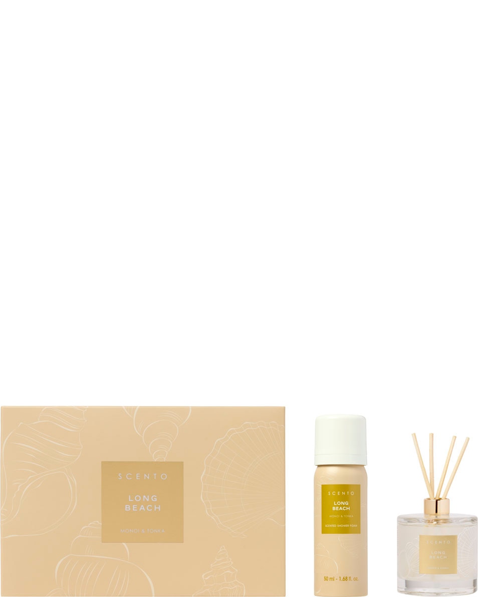 SCENTO Long Beach Coffrets Cadeaux Diffuseur de parfum & Mousse de Douche 2 ST