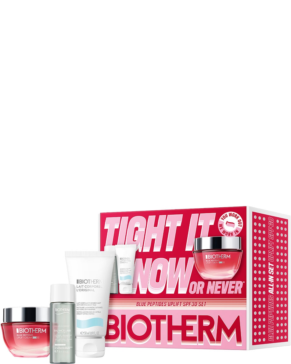 BIOTHERM Blue Peptides Skin Fitness Set Pour Femmes: TIGHT IT NOW OR NEVER – BLUE PEPTIDES UPLIFT SPF 30 SET, Routine Anti-Âge Complète 1 ST
