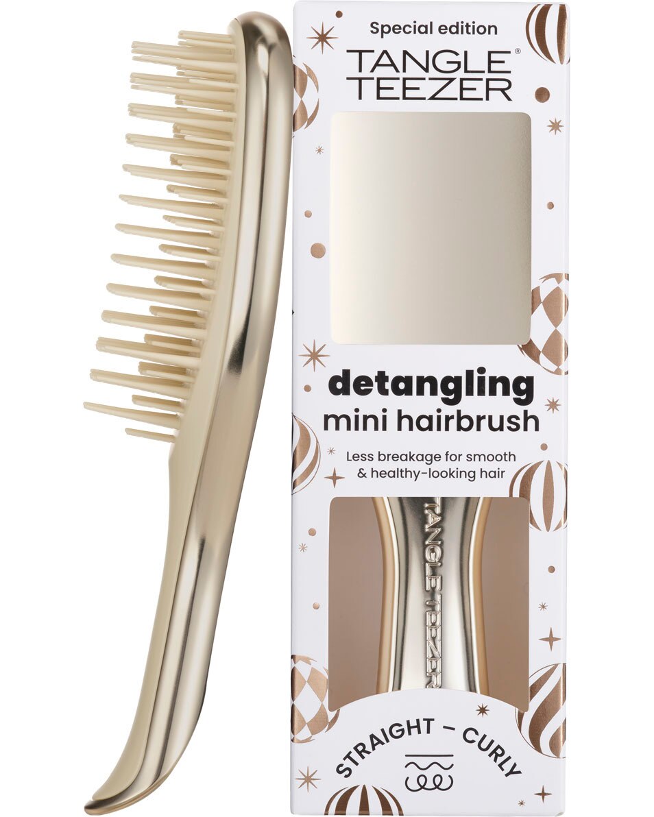 TANGLE TEEZER Ultimate Detangler Mini Chrome Satin Pink Chrome Champagne Gold 1 ST