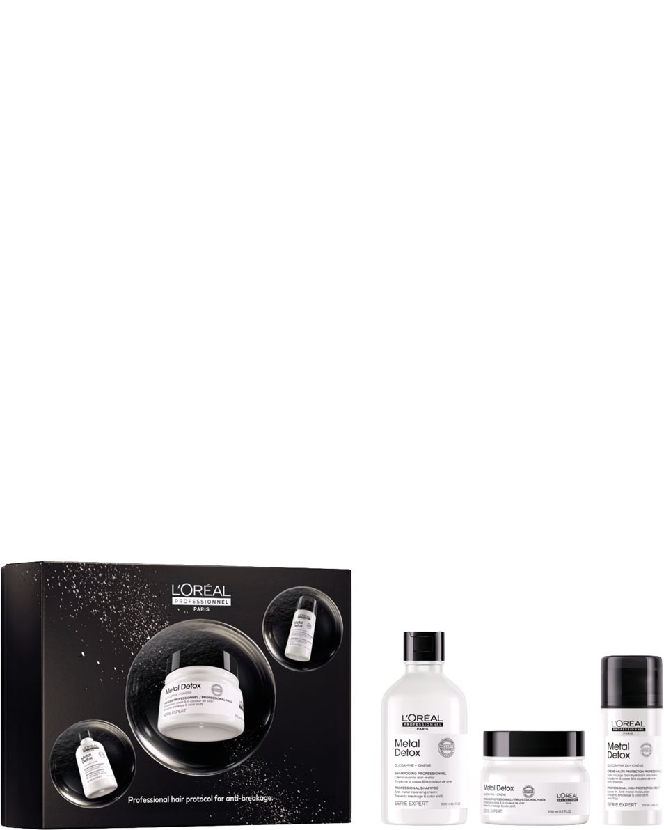 L'OREAL PROFESSIONNEL Metal Detox Giftbox Trio Tous types de Cheveux Abîmés 3 ST