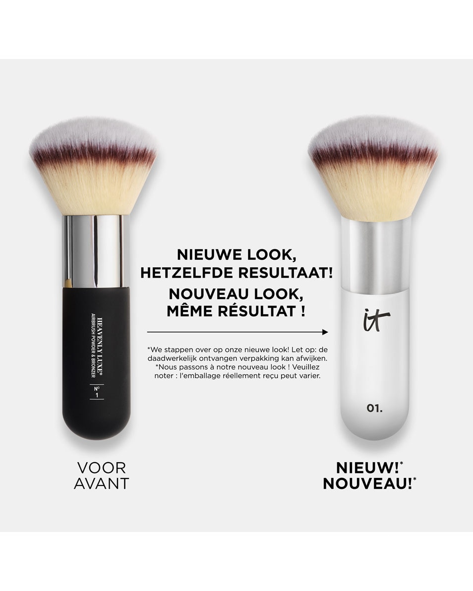 IT COSMETICS HEAVENLY LUXE™ AIRBRUSH POWDER & BRONZER BRUSH #1 PINCEAU POUDRE & BRONZER 1 ST 2
