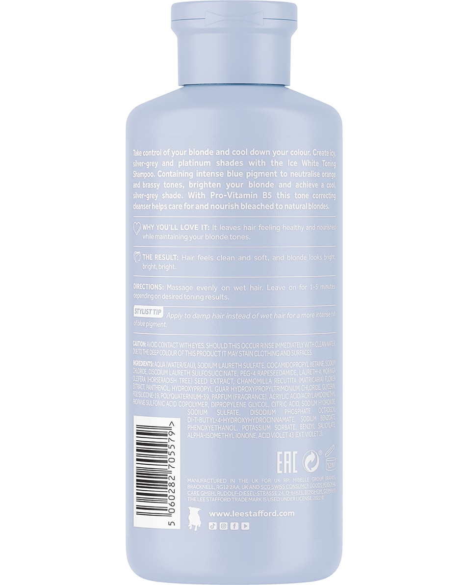 LEE STAFFORD BLEACH BLONDES ICE WHITE SHAMPOO 250 ML 2