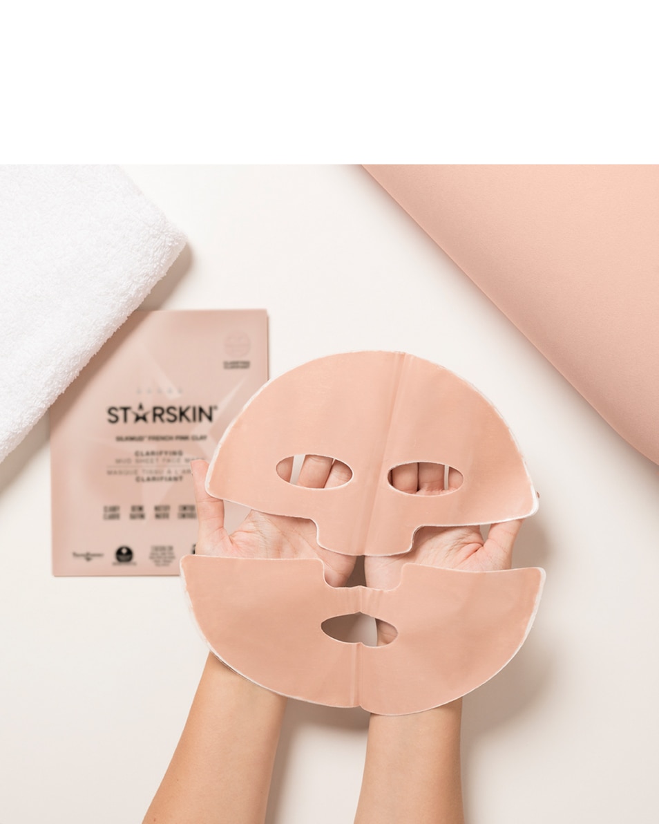 STARSKIN ESSENTIALS SILKMUD™ PINK FRENCH CLAY PURIFYING MUD SHEET MASK 12 G 2