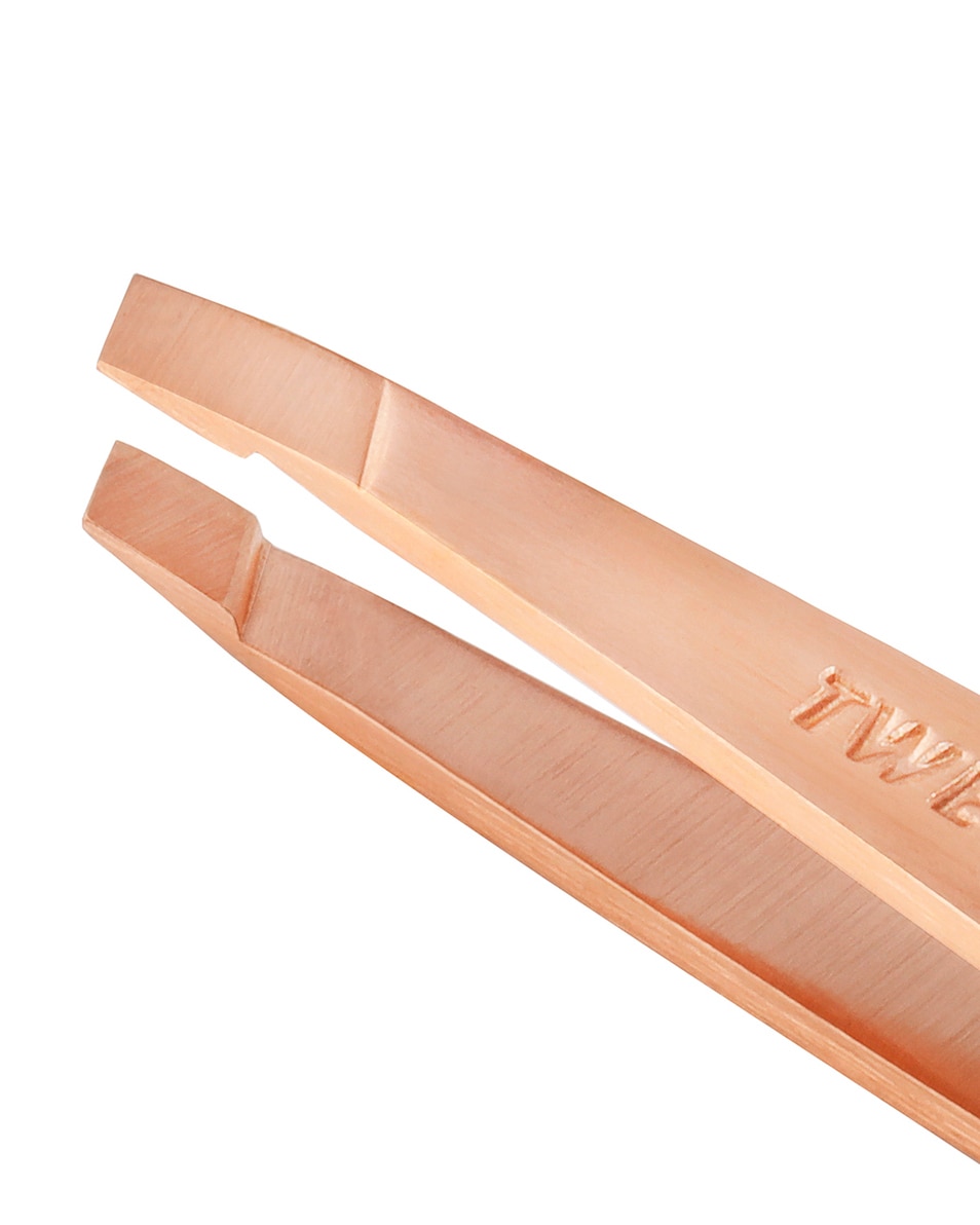 TWEEZERMAN MINI SLANT TWEEZER ROSE GOLD MINI PINCE À ÉPILER OBLIQUE OR ROSE 1 ST 2
