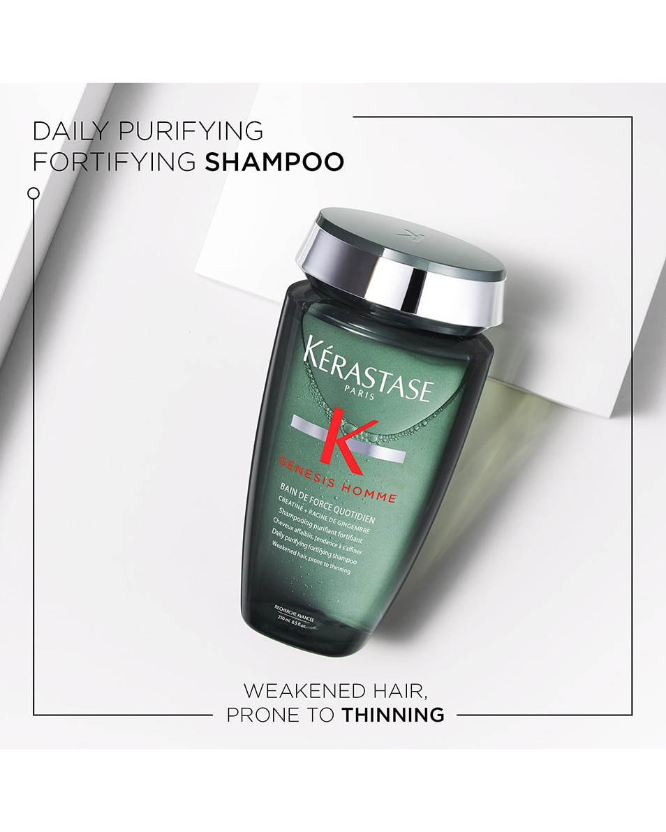 KÉRASTASE GENESIS HOMME - BAIN DE FORCE QUOTIDIEN SHAMPOOING QUOTIDIEN FORTIFIANT, ANTI-CHUTE CAPILLAIRE 250 ML 2