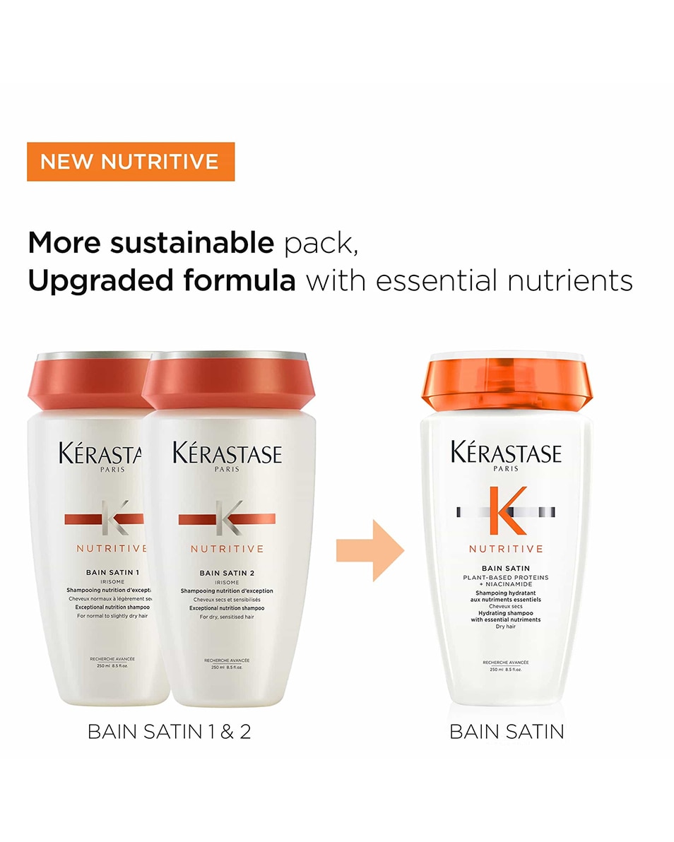 KÉRASTASE NUTRITIVE BAIN SATIN SHAMPOOING DOUX ET HYDRATANT POUR CHEVEUX SECS 250 ML 2
