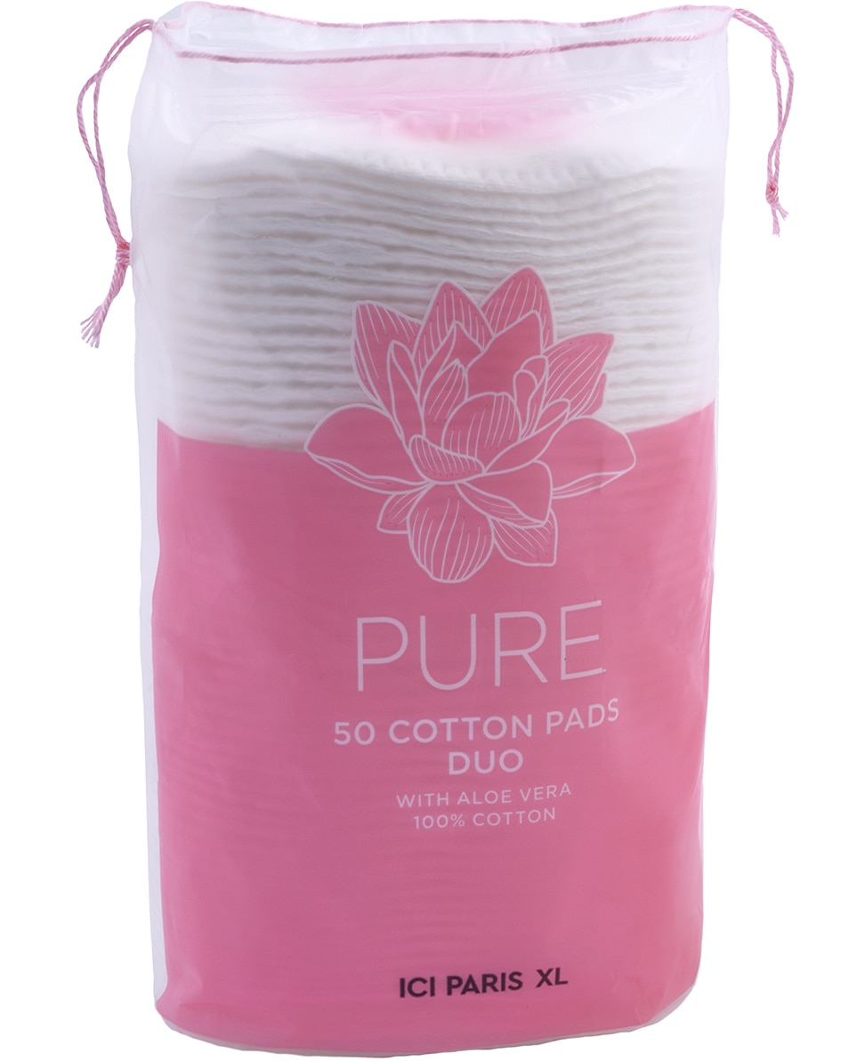 COTONS À DÉMAQUILLER OVALES DUO AVEC ALOE VERA 100% COTON/ 1X50