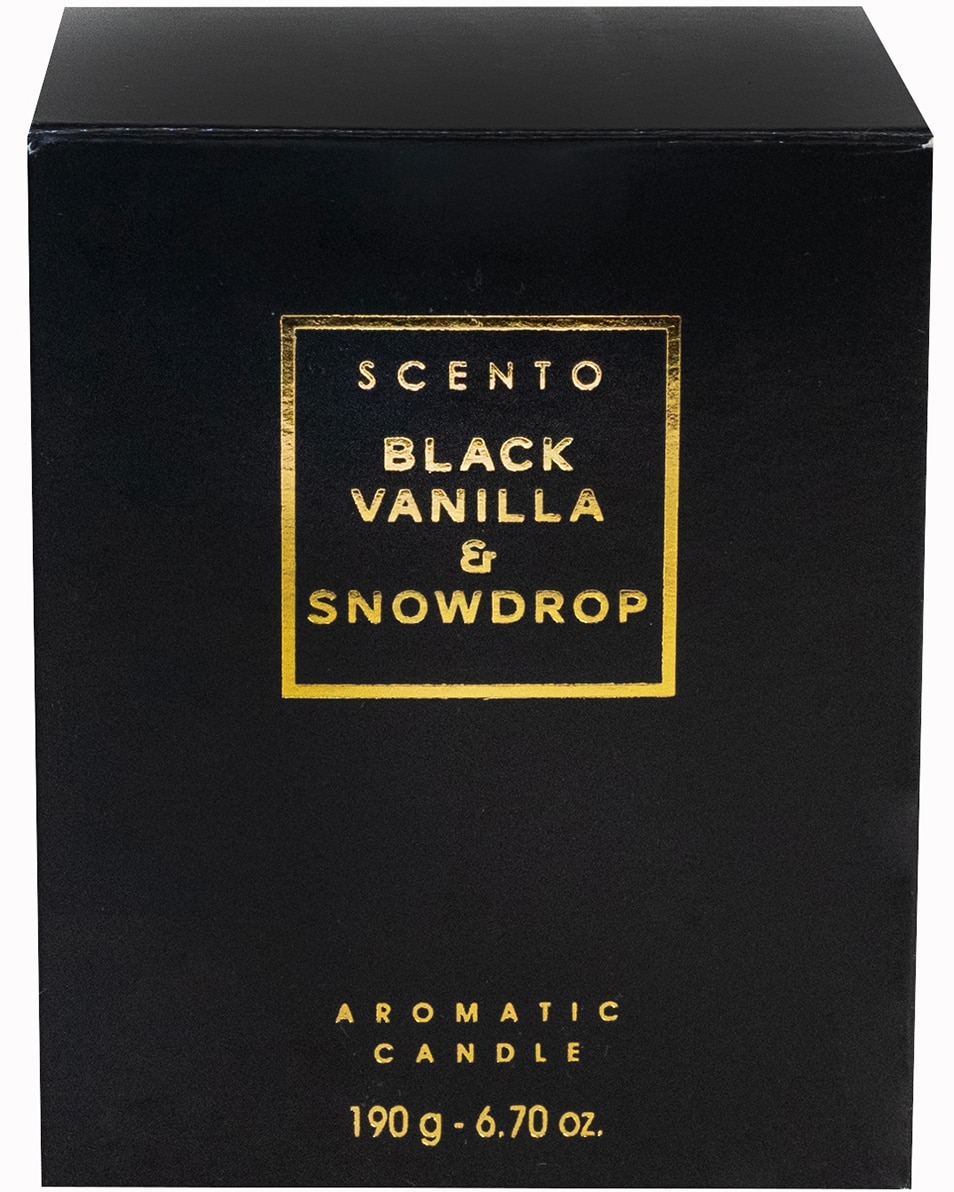 SCENTO Black Vanilla & Snowdrop Petite Bougie 190 G 2