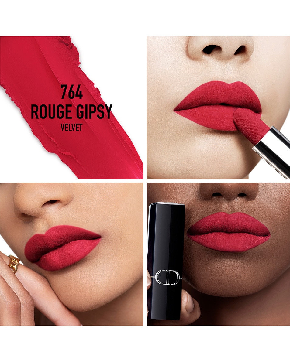 DIOR Rouge Dior Rouge à lèvres - confort et longue tenue VELVET - 764 ROUGE GIPSY 2