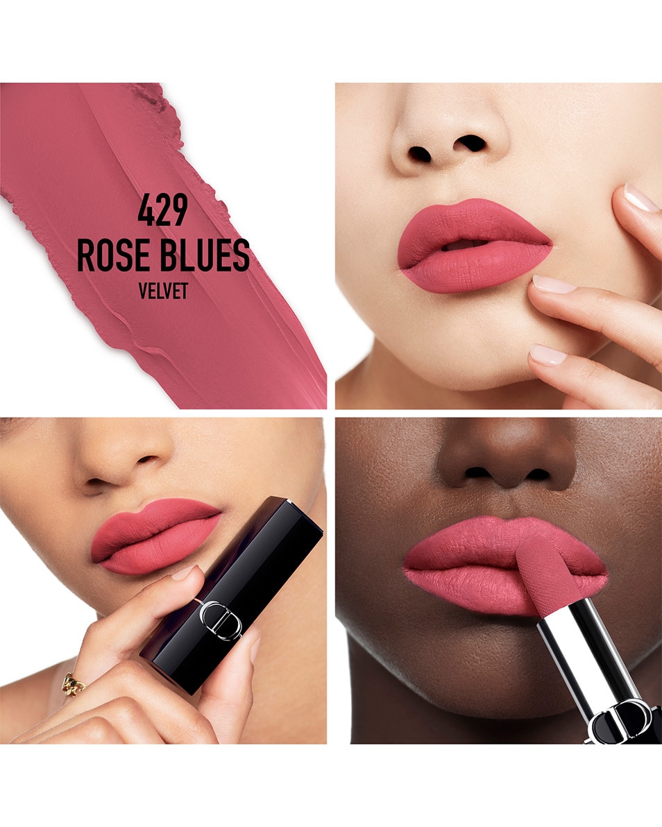 DIOR Rouge Dior Rouge à lèvres - confort et longue tenue VELVET - 429 ROSE BLUES 2