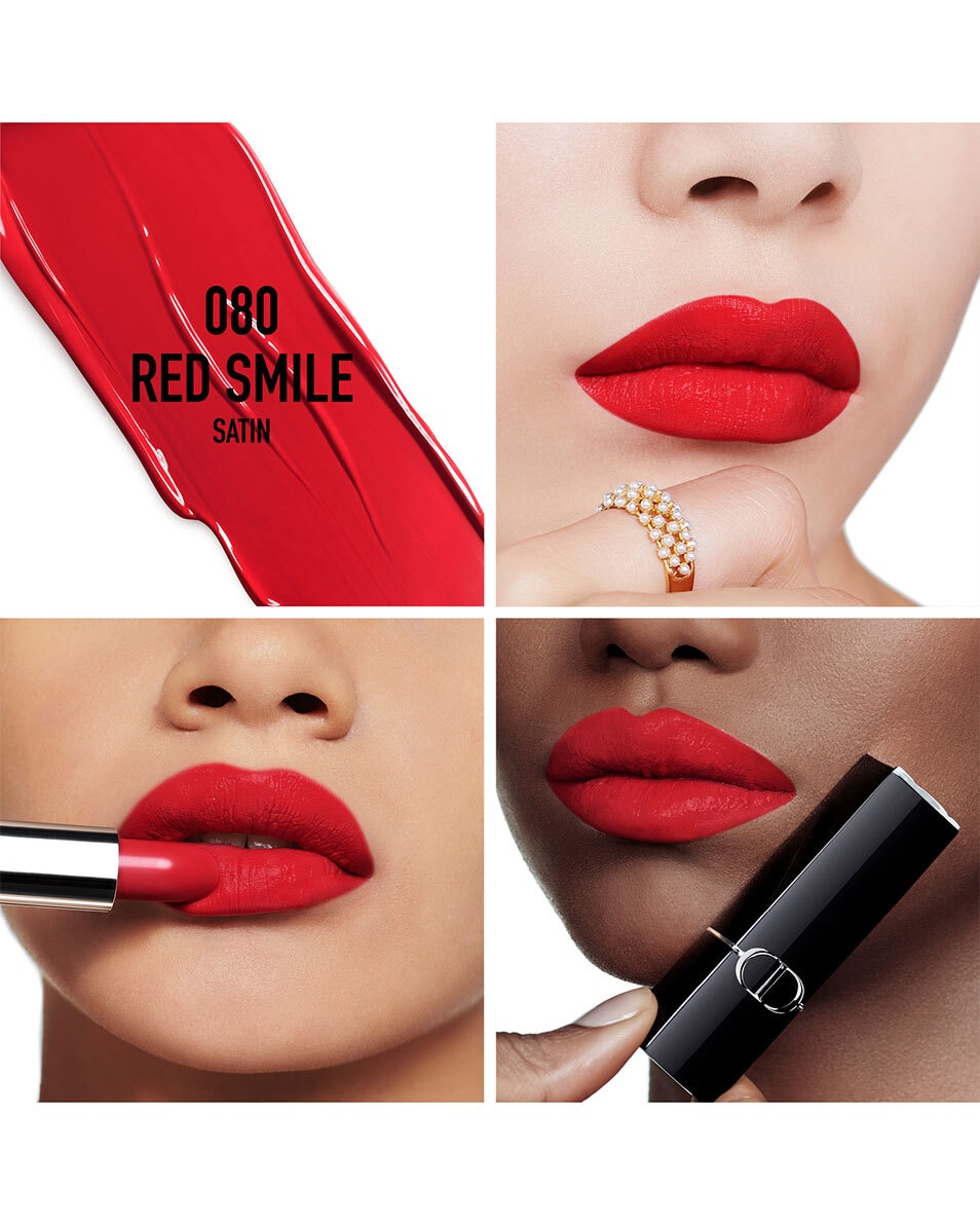 DIOR Rouge Dior Rouge à lèvres - confort et longue tenue SATIN - 080 RED SMILE 2