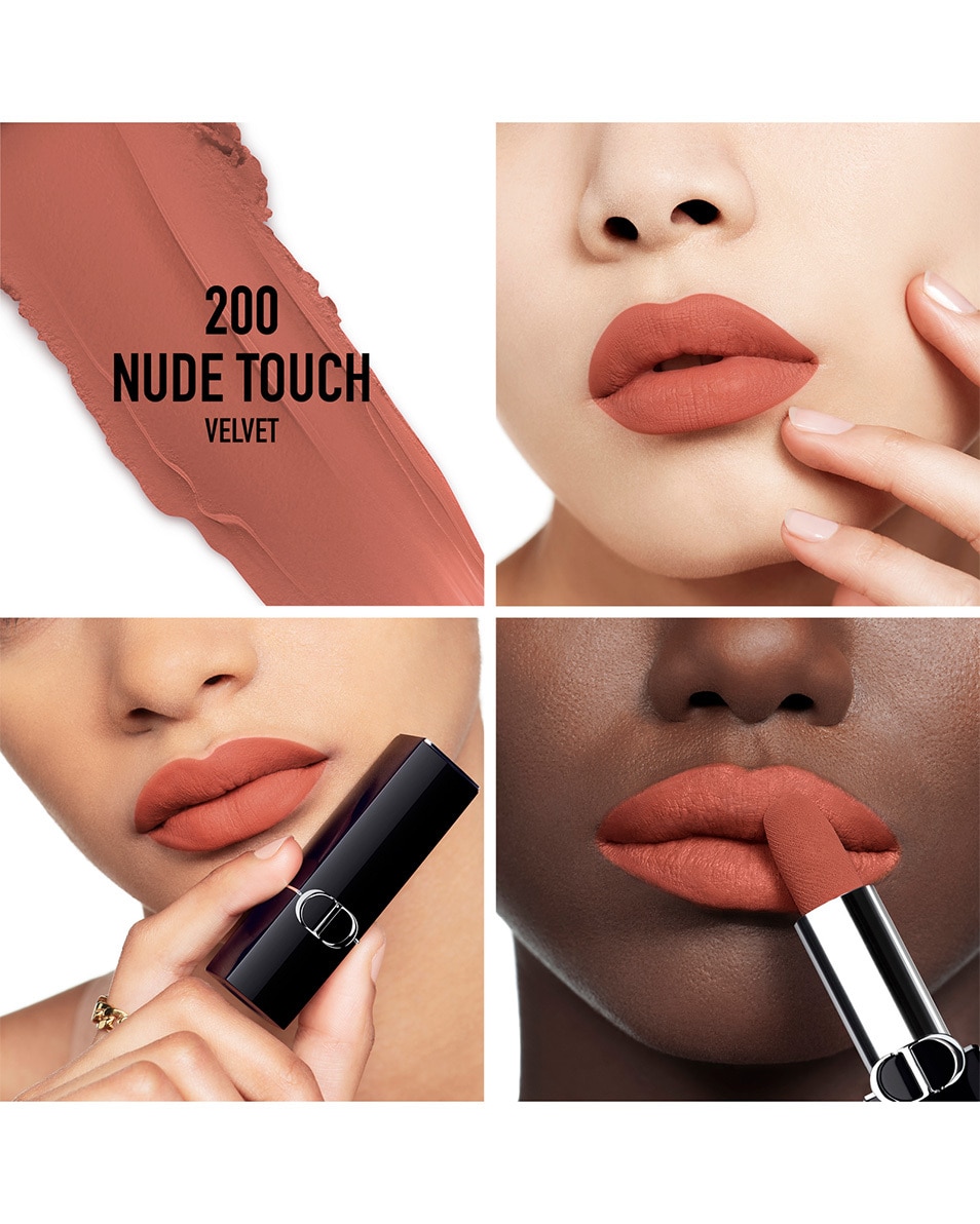 DIOR Rouge Dior Rouge à lèvres - confort et longue tenue VELVET - 200 NUDE TOUCH 2