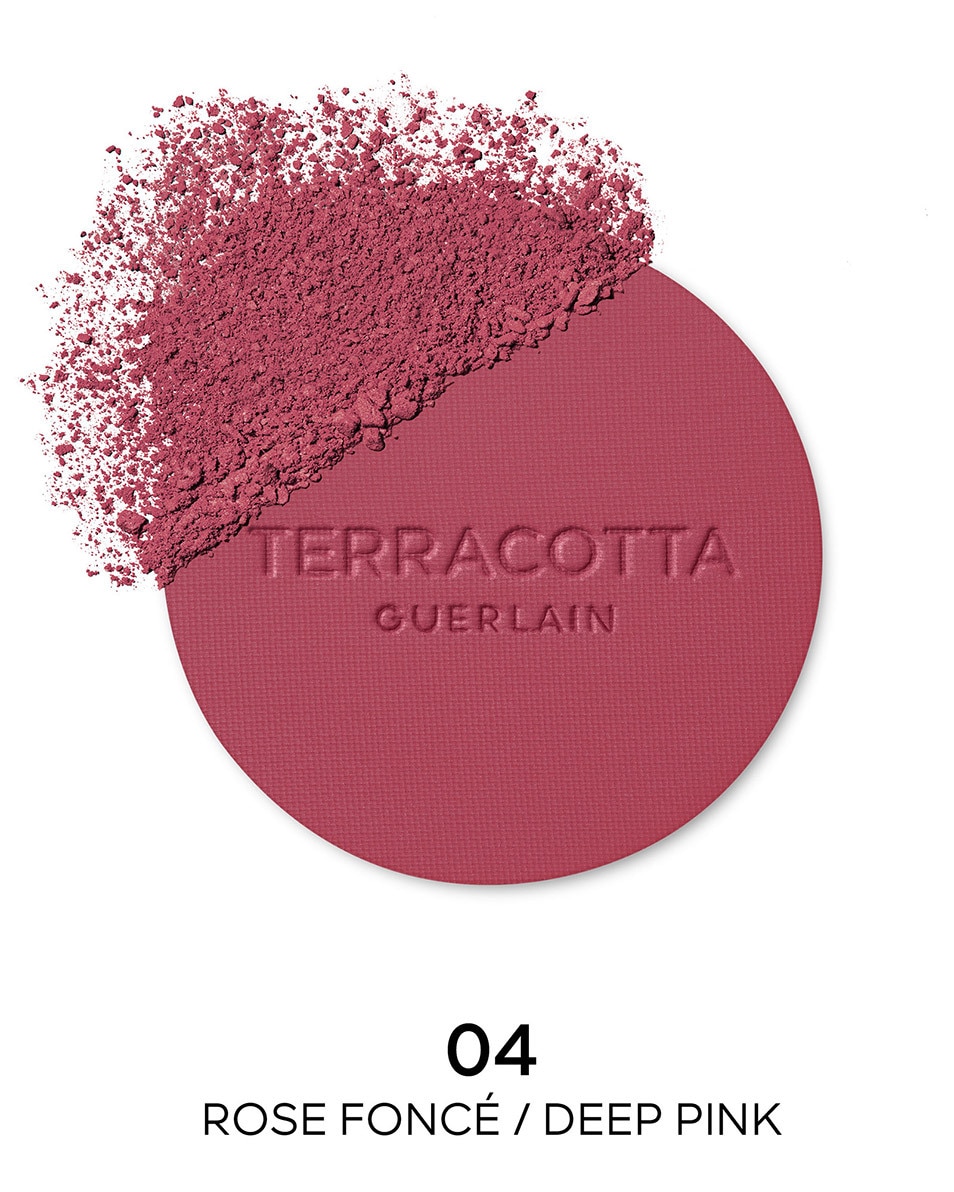 GUERLAIN Terracotta Blush Le fard à joues effet bonne mine , 90% d’ingrédients d’origine naturelle 04 Rose Foncé 2
