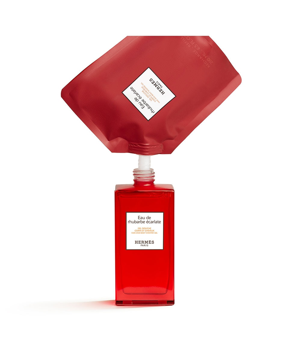 HERMÈS Le Bain Eau de rhubarbe écarlate, recharge gel douche 200 ML 2