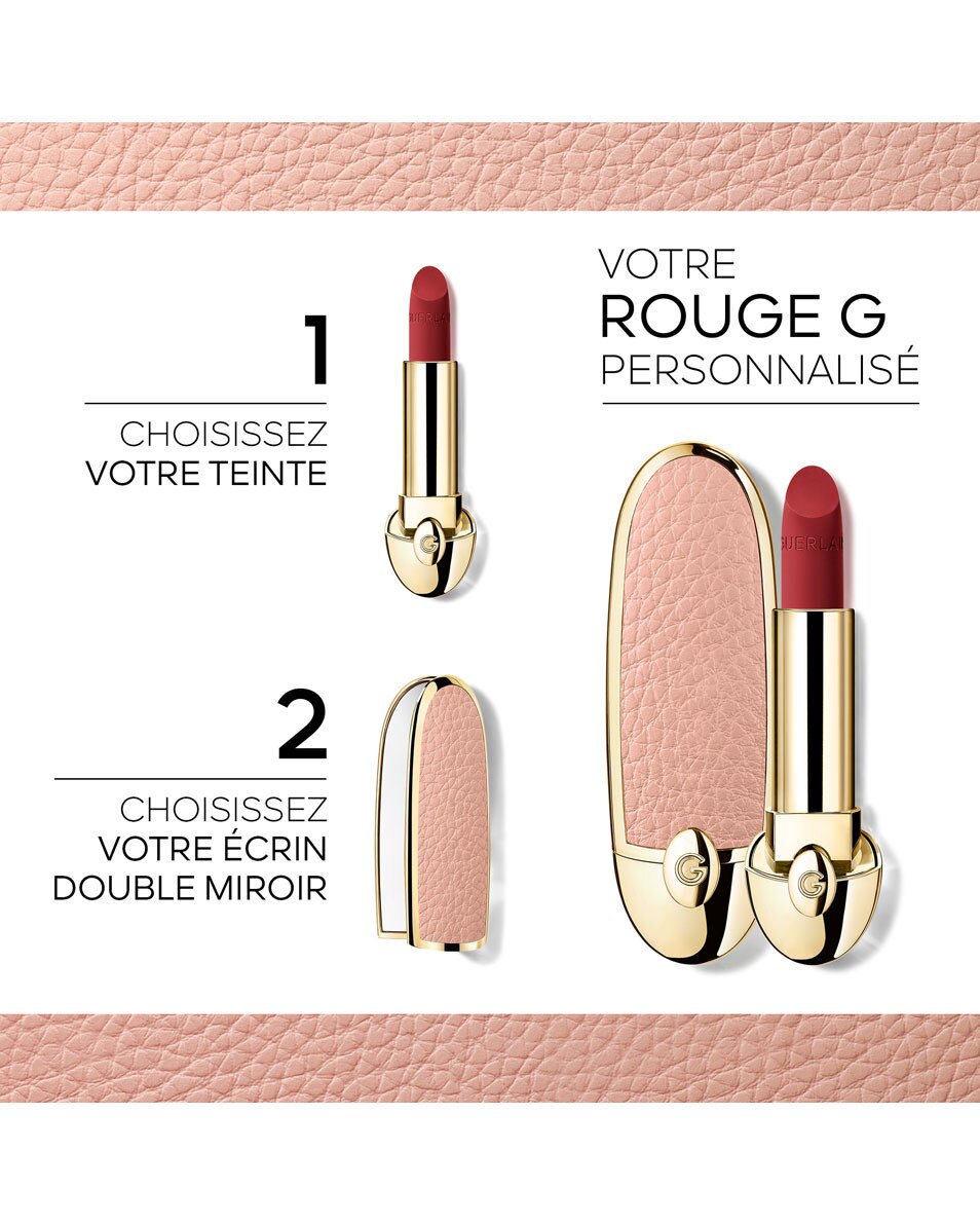 GUERLAIN Rouge G La recharge - Le rouge à lèvres soin personnalisable 772 LE ROSE BOURBON – VELVET 2