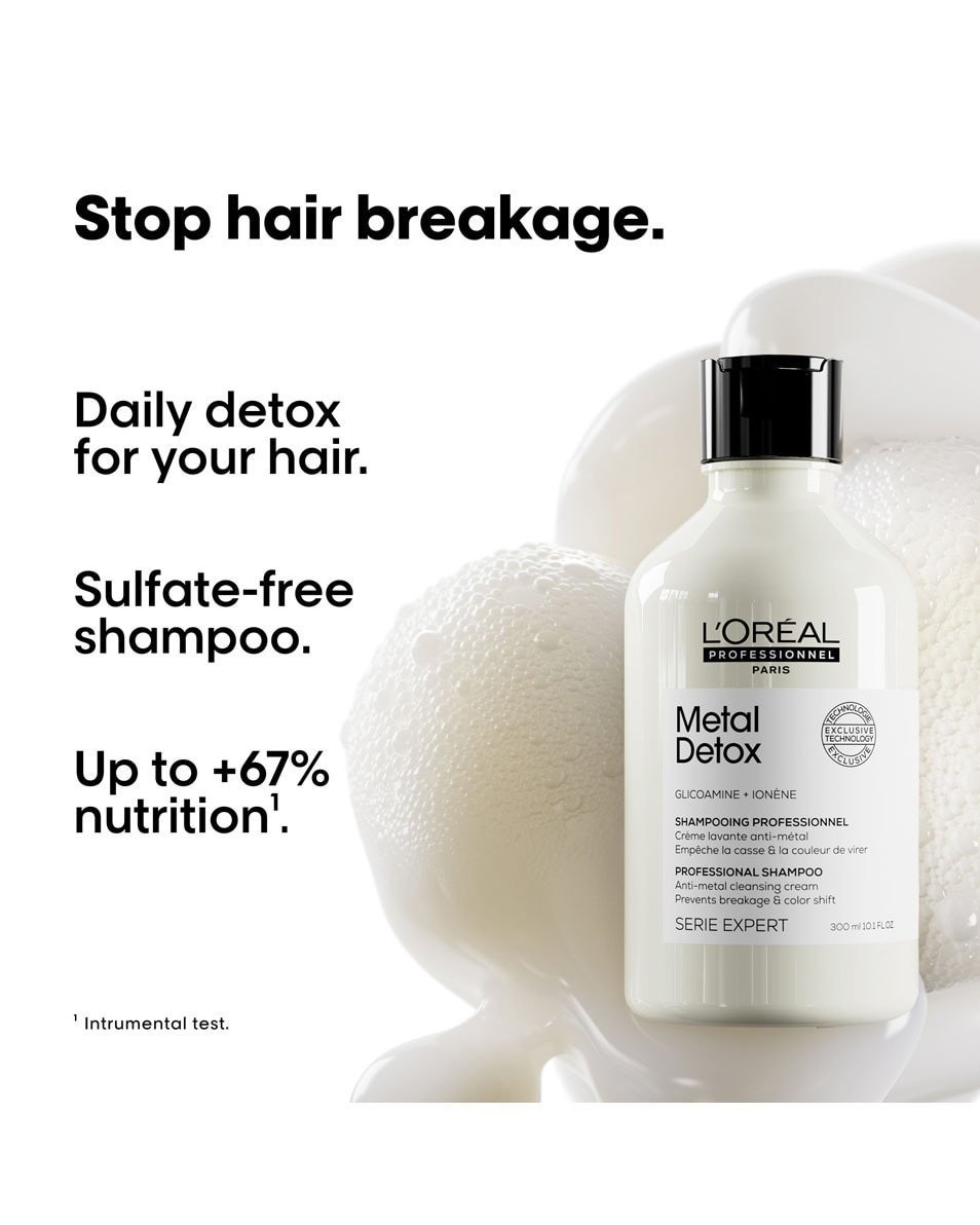 L'OREAL PROFESSIONNEL Metal Detox Shampooing pour cheveux abîmés et cassants 300 ML 2
